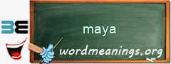 WordMeaning blackboard for maya